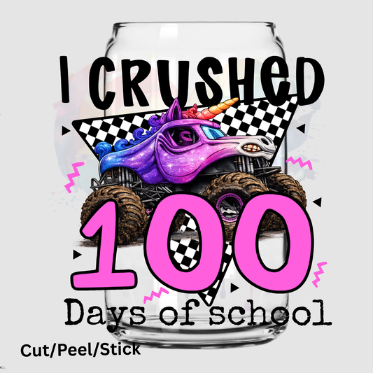 monster truck school UV DTF Decal