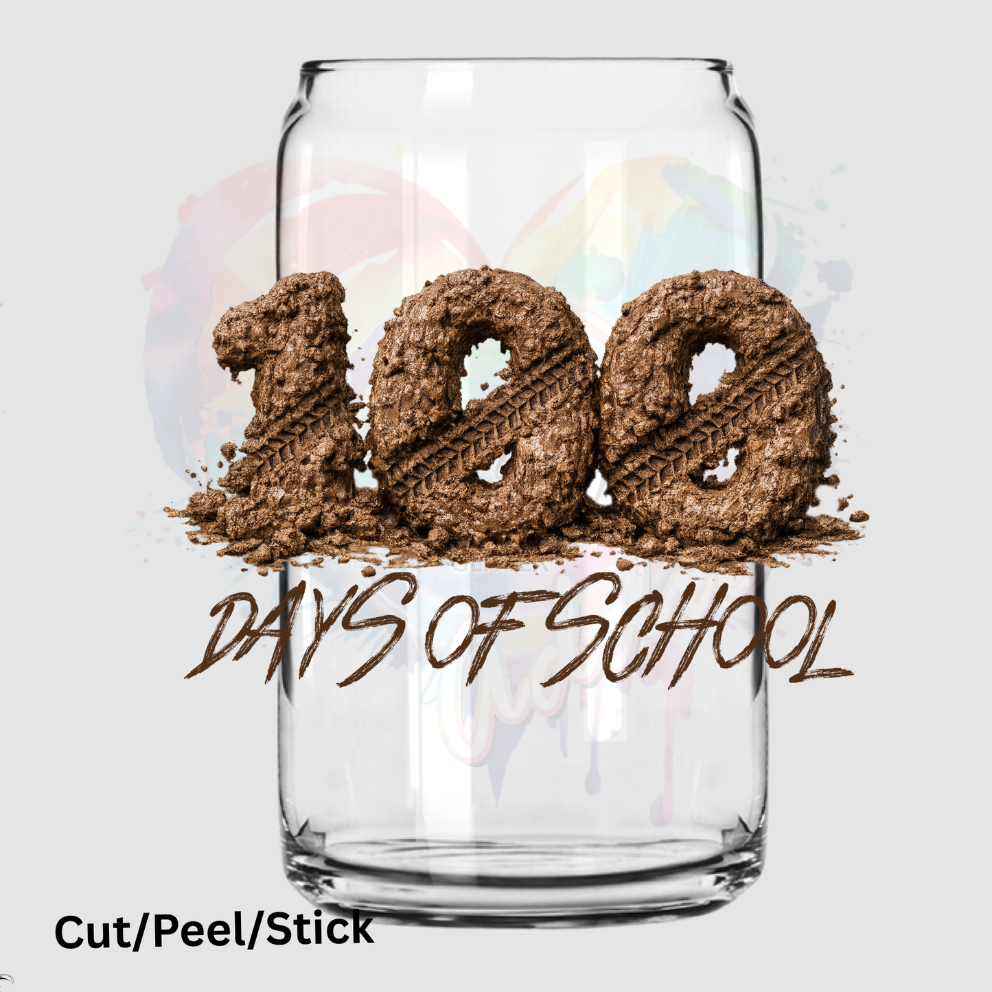 100 days mud UV DTF Decal