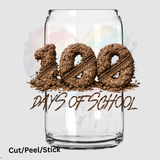 100 days mud UV DTF Decal