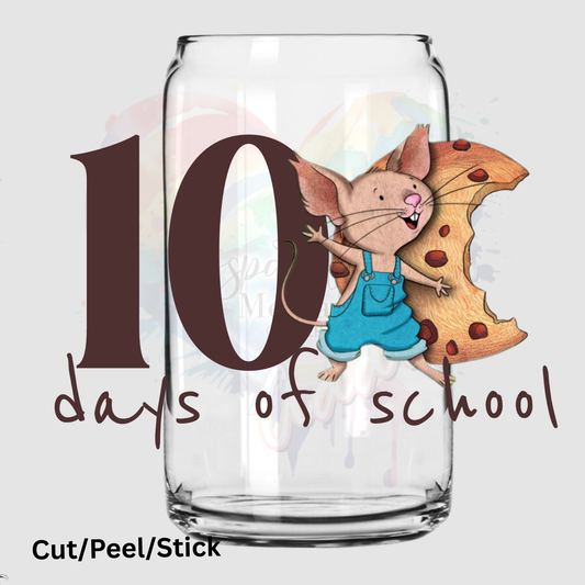 mouse cookie 100 days UV DTF Decal