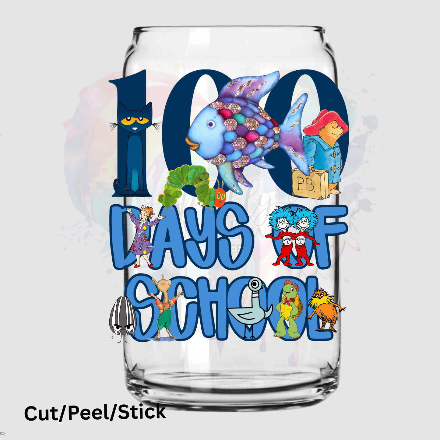 100 days reading UV DTF Decal