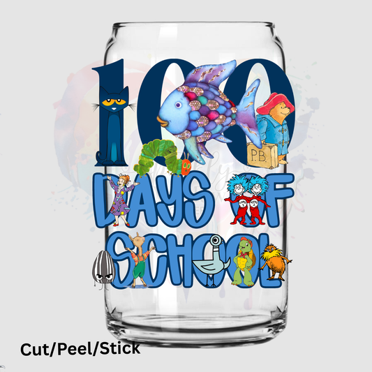 100 days reading UV DTF Decal