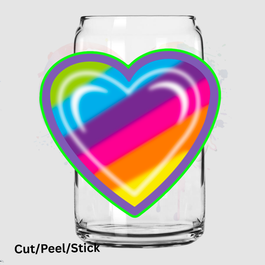 LF Vintage Heart UV DTF Decal