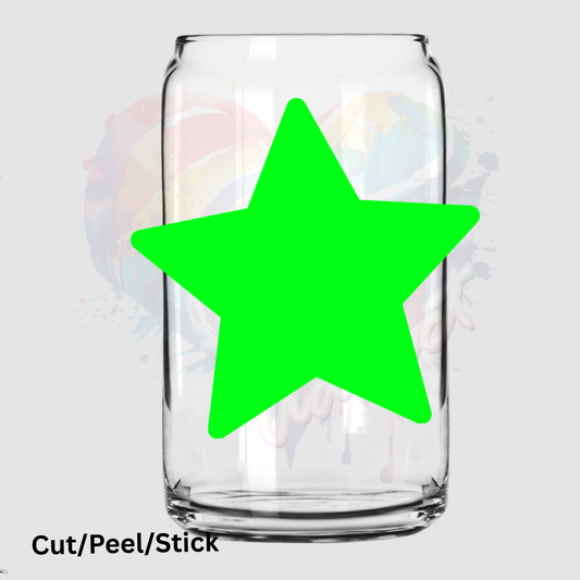 Green Star Vintage UV DTF Decal