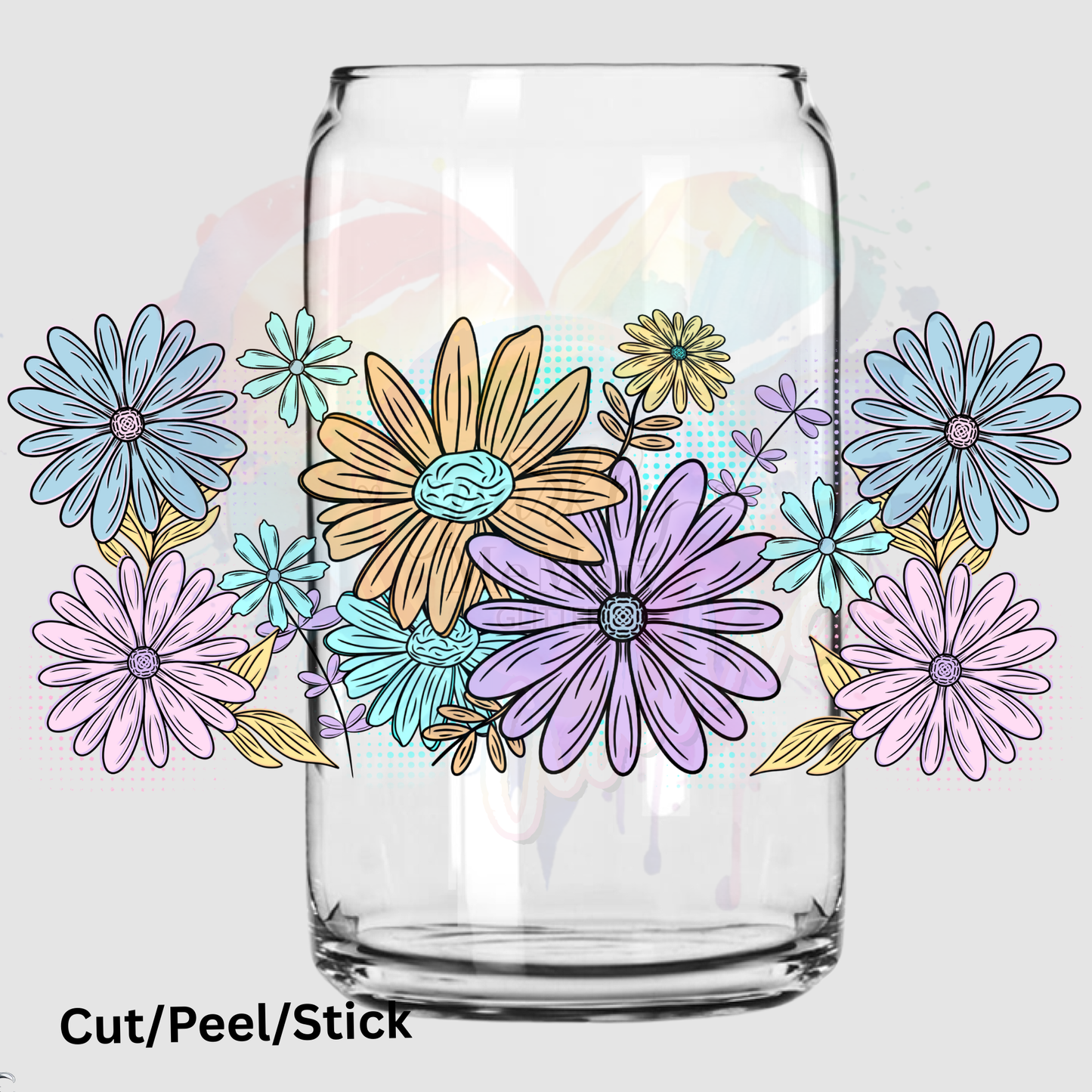 Flowers 68 UV DTF 16 oz Wrap