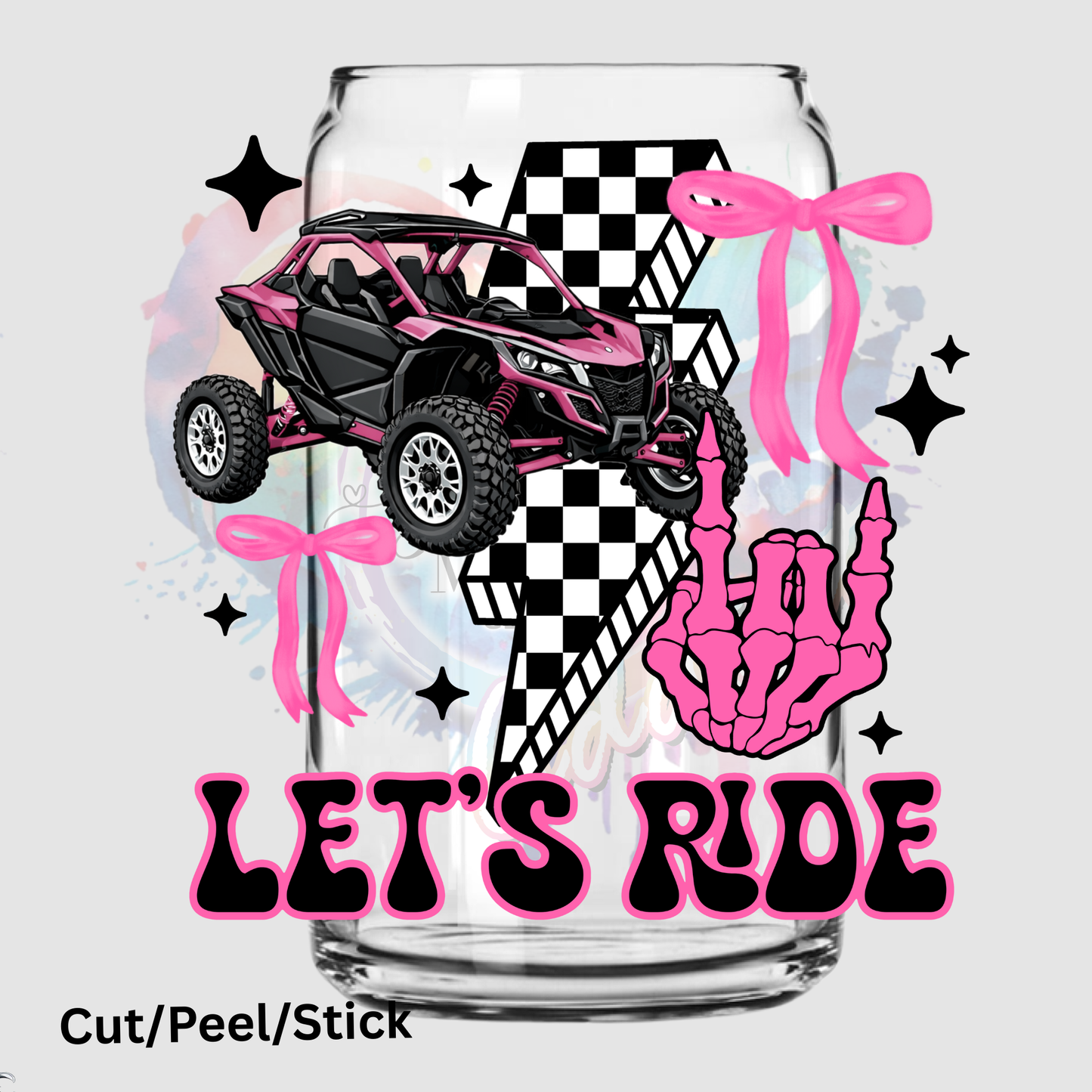 Let's Ride SXS UV DTF Decal