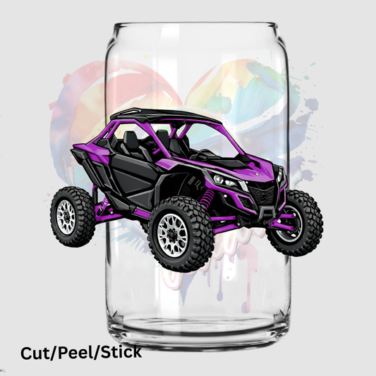sxs front purple UV DTF Decal