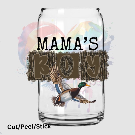Mama's Boy Duck UV DTF Decal