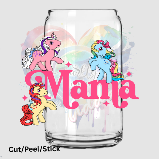 Mama Words Pink UV DTF Decal