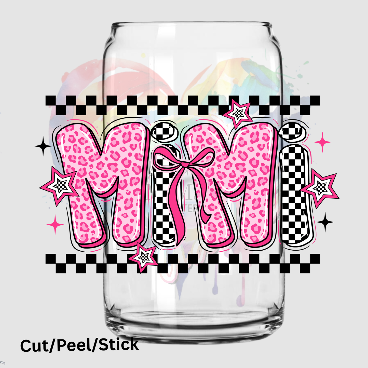 Mimi Checkered UV DTF Decal