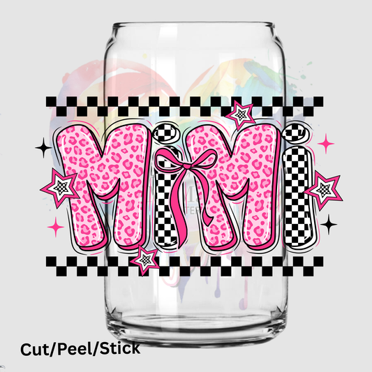 Mimi Checkered UV DTF Decal