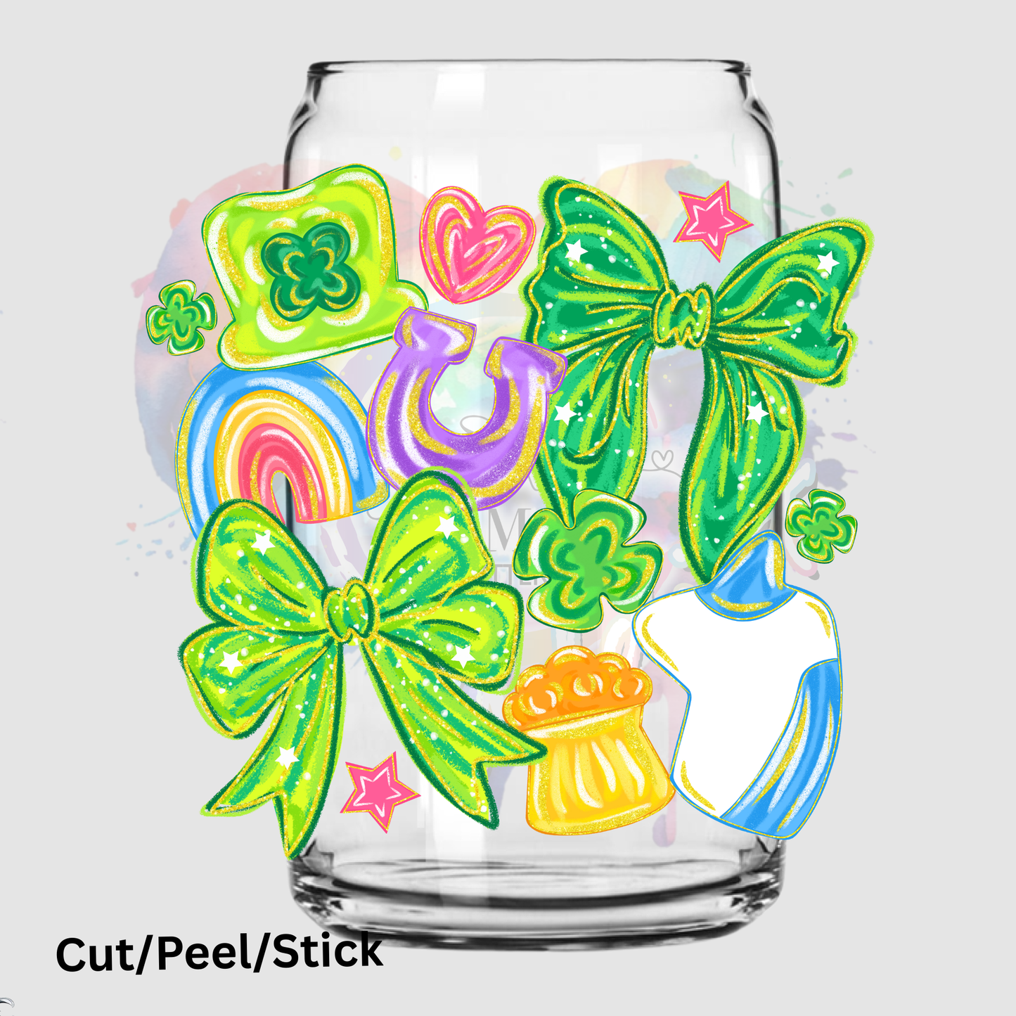 St Patricks Day Coquette UV DTF Decal