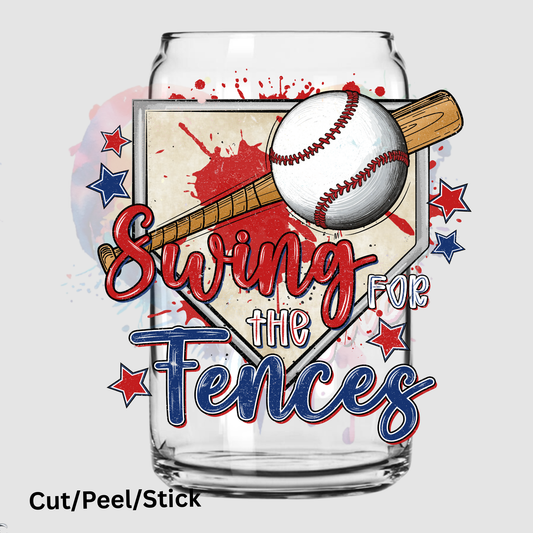 Swing for the fences baseball UV DTF Decal