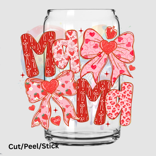 Coquette Mama Valentine UV DTF Decal