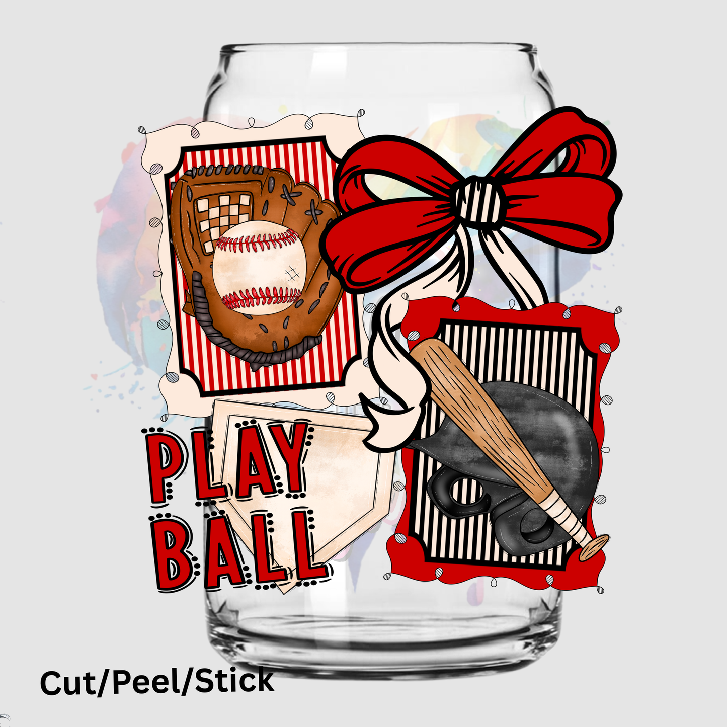 Play Ball Baseball UV DTF Decal