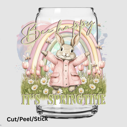 Bee Happy UV DTF Decal