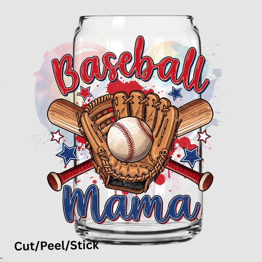 Vintage Baseball Mama  UV DTF Decal
