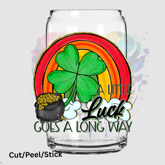 A Little Luck Uv DTF Decal