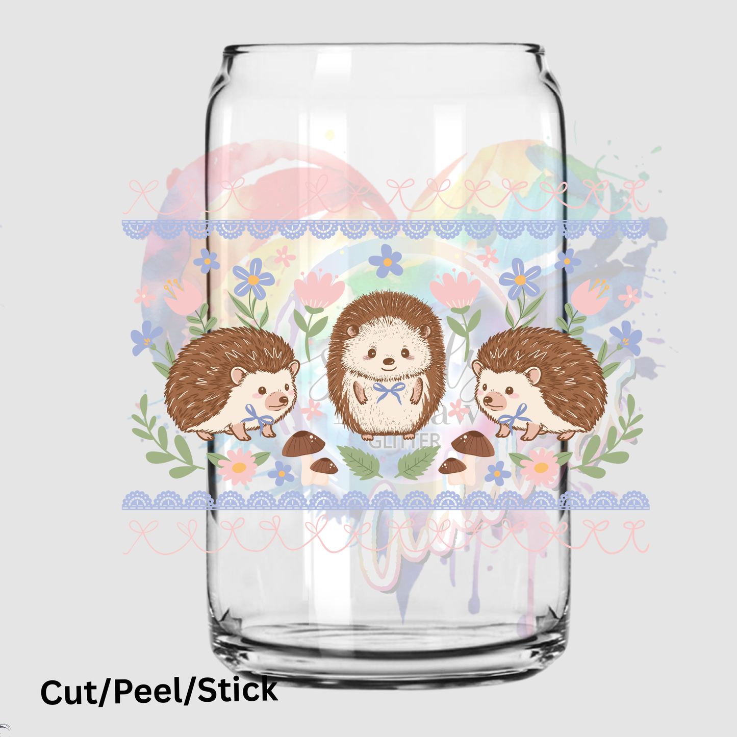 Spring Hedgehogs UV DTF DECAL