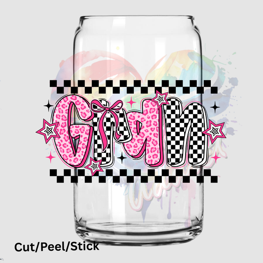 Leopard Checkered Gran UV DTF DECAL