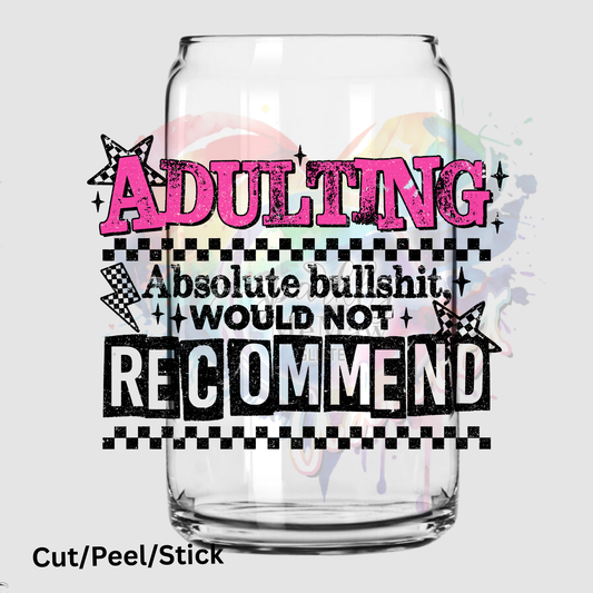 Adulting Absolute Bullshit UV DTF DECAL