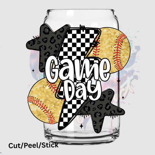_Retro Game Day Softball  UV DTF DECAL