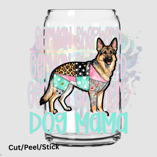 German shepherd dog mama UV DTF Decal