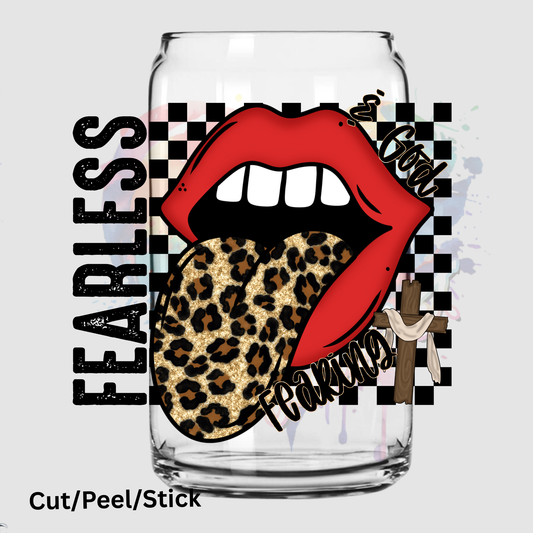 Fearless and god fearing 2 UV DTF Decal