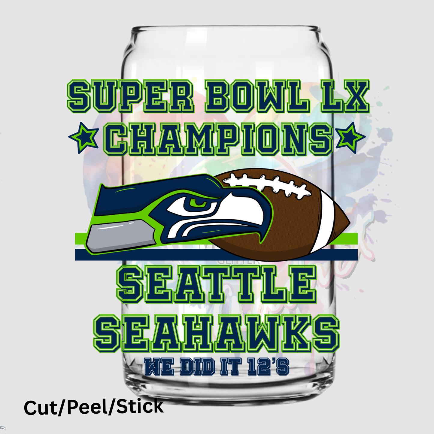 Seahawks champions UV DTF Decal