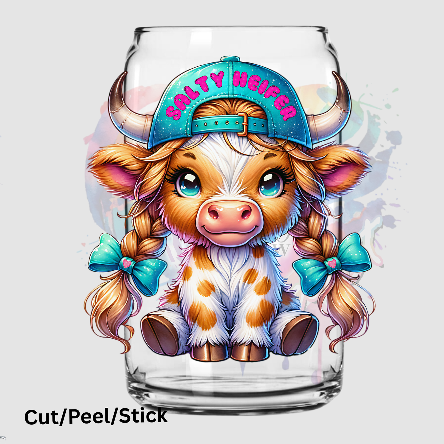 Salty Heifer Highland UV DTF Decal