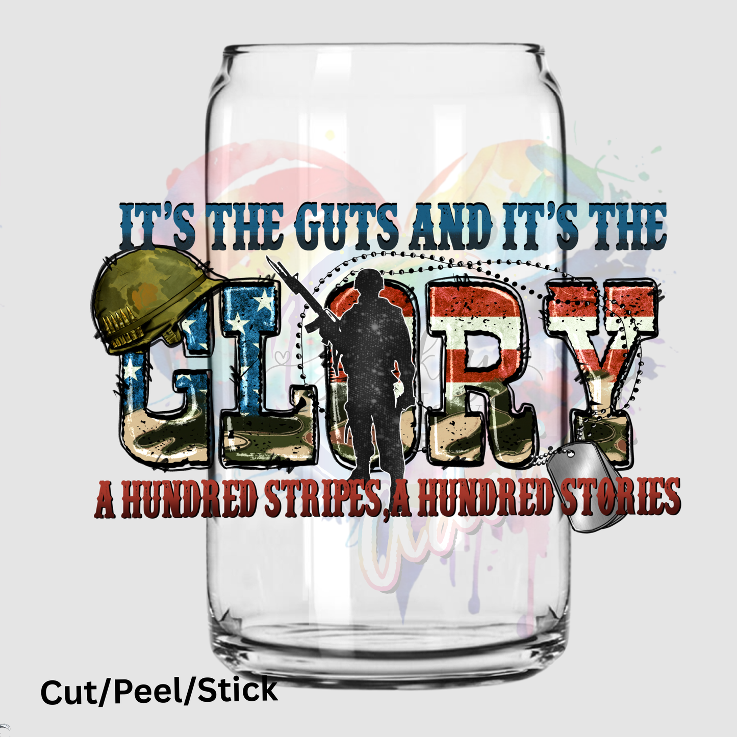 It's the Guts and Glory UV DTF Decal