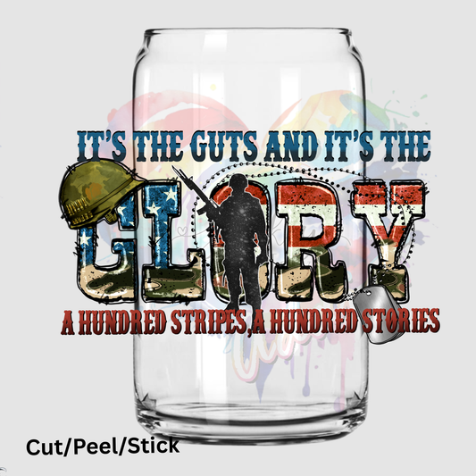 It's the Guts and Glory UV DTF Decal