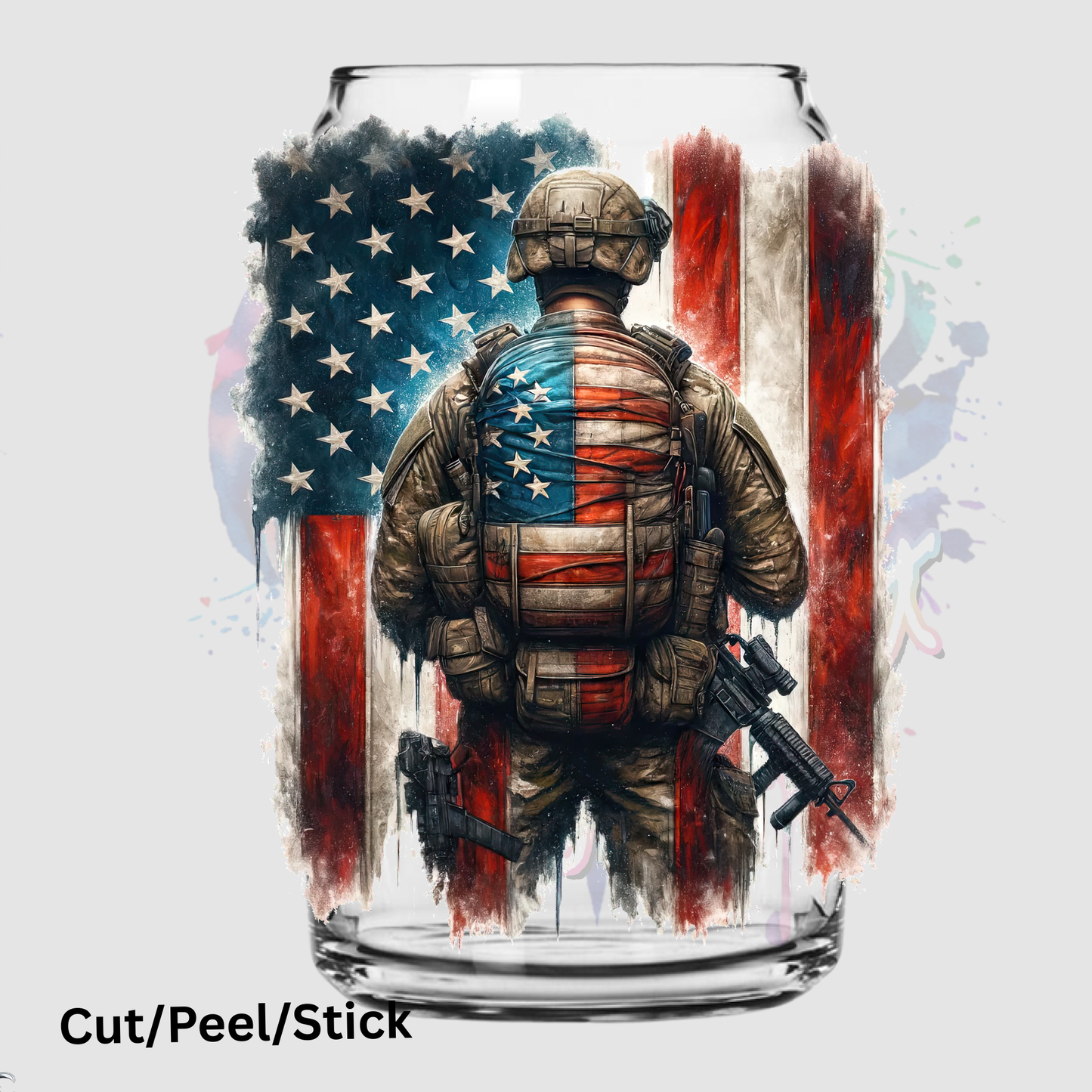 Soldier uv dtf decal