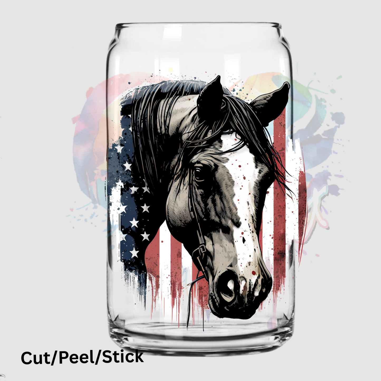 American Horse UV DTF Decal