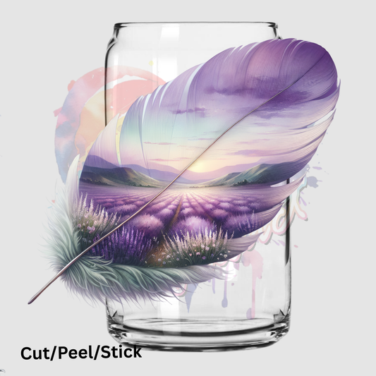 Fantasy Scenic Feather UV DTF Decal 3