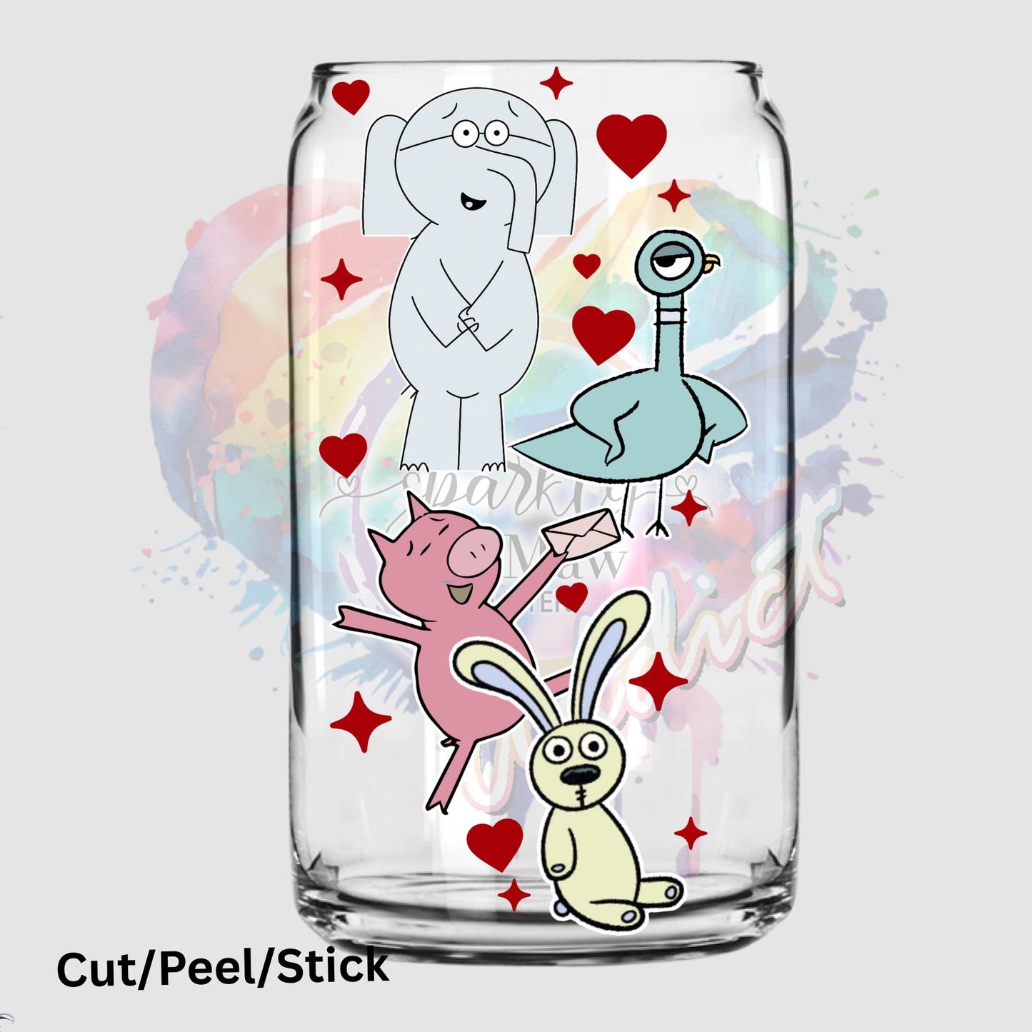 Piggie sleeve UV DTF Decal