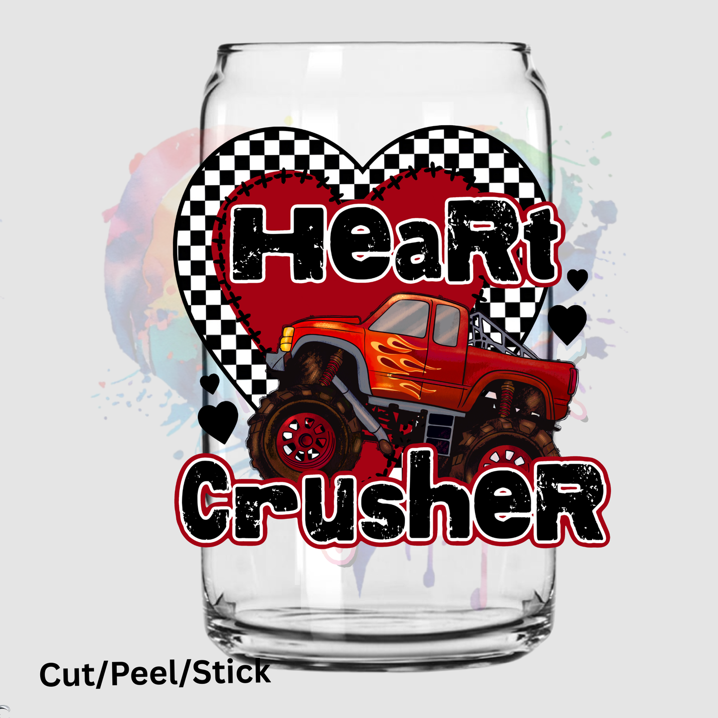 Heart crusher UV DTF Decal