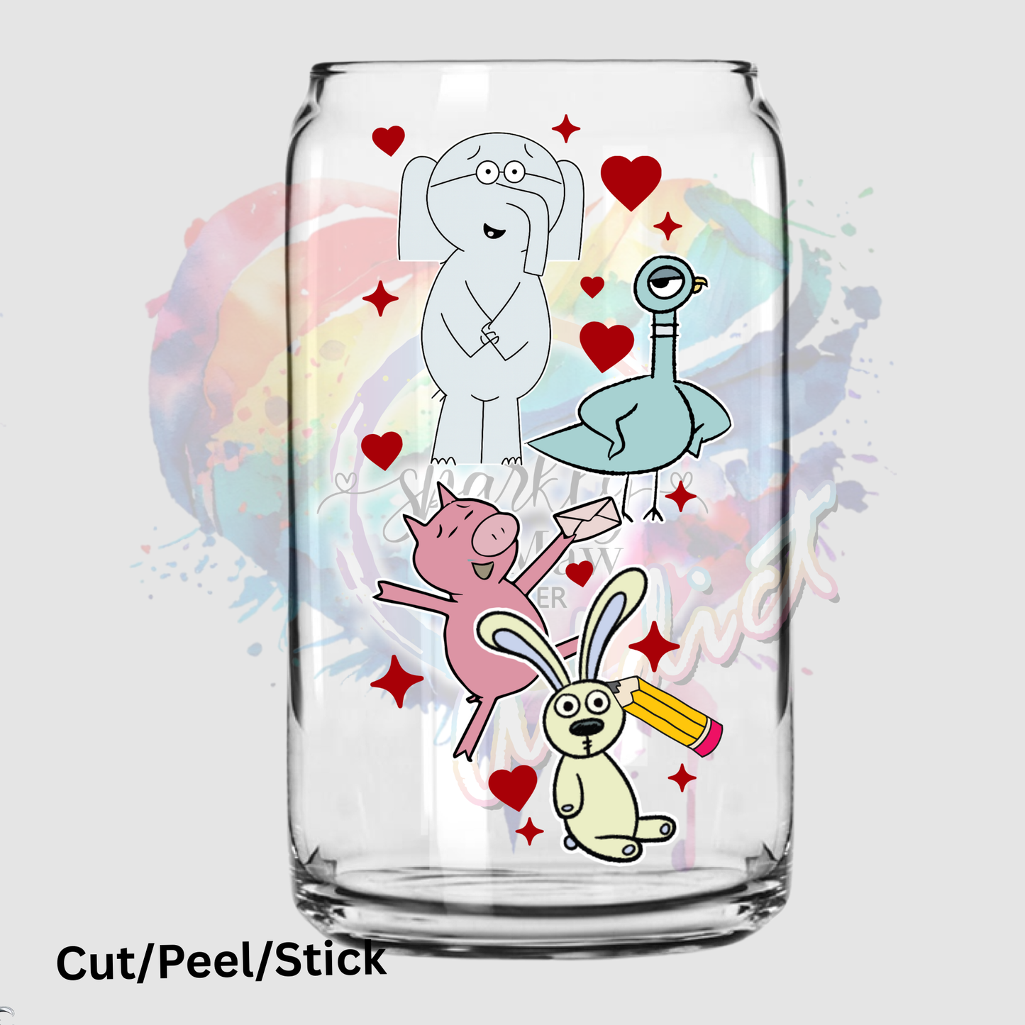 Piggie teacher sleeve UV DTF Decal