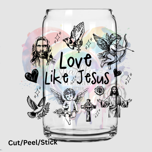 Love Like Jesus Doodles UV DTF Decal