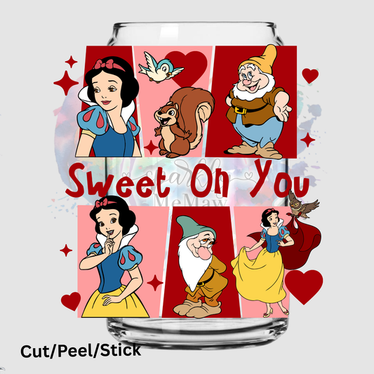 Snow valentine UV DTF Decal