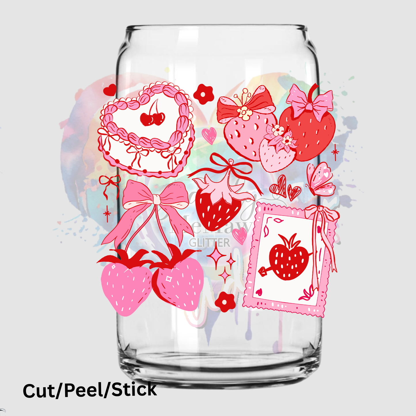 Strawberry Coquette UV DTF Decal
