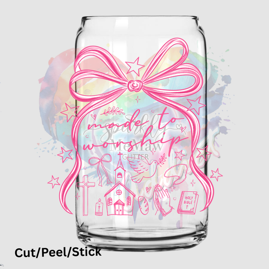 Coquette Made to Worship UV DTF Decal