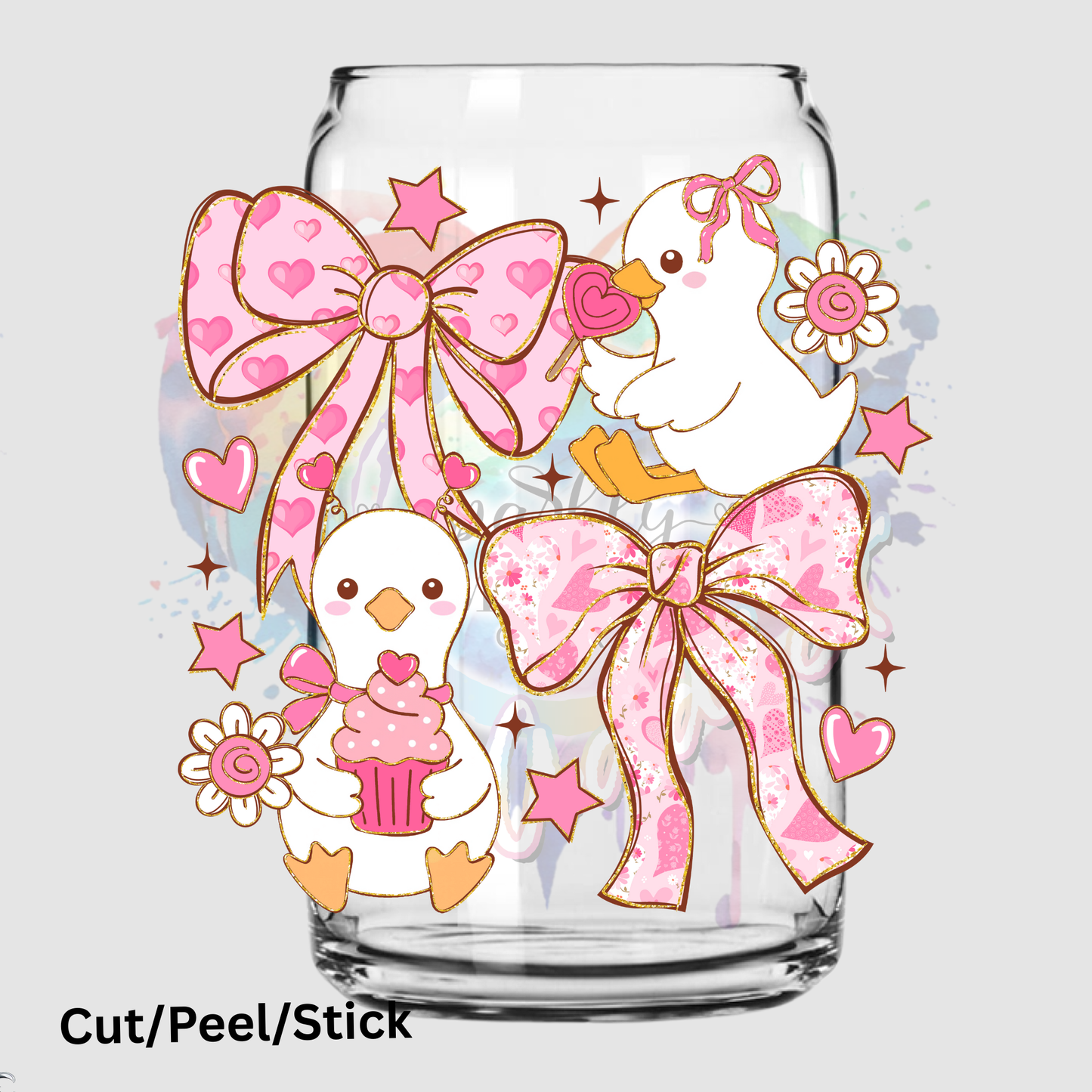 Coquette Valentine Goose UV DTF Decal