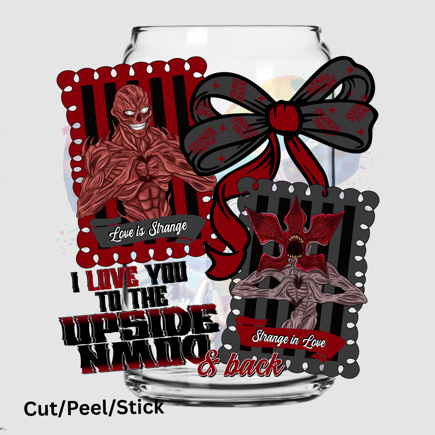 I Love You To The Upside Down & Back UV DTF Decal