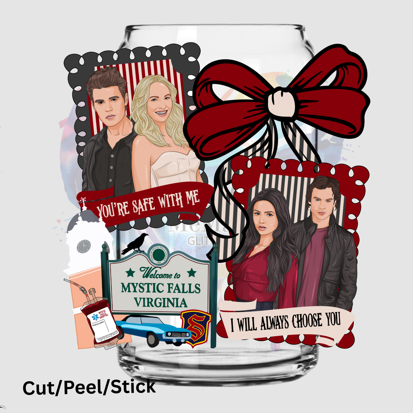 TVD Coquette Collage UV DTF Decal