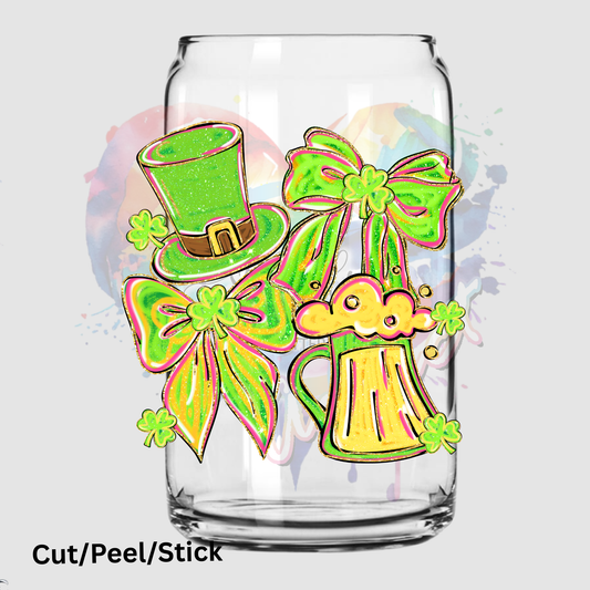 Coquette Irish St Pattys Day UV DTf Decal