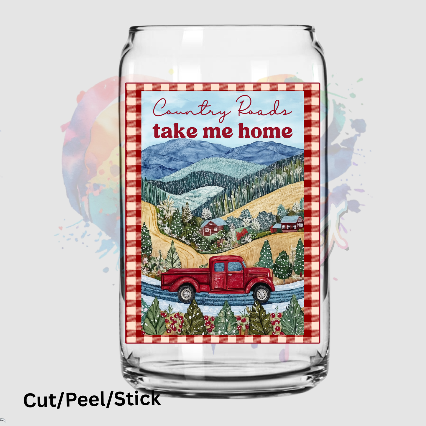 Country Roads UV DTF Decal