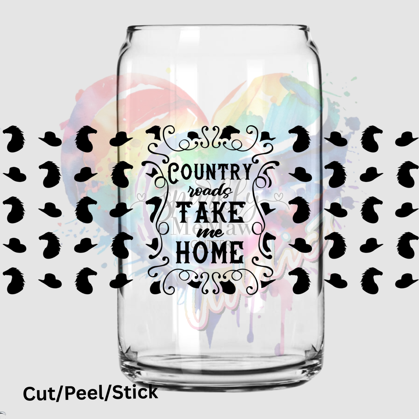 Country roads take me home 16 oz UV DTF Wrap