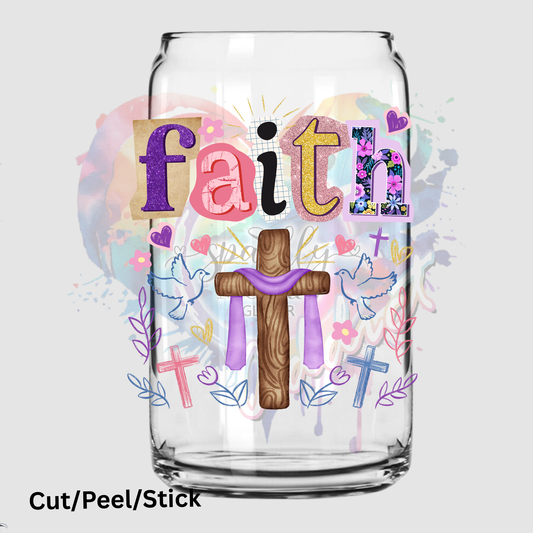 Retro Faith Doodles UV DTF Decal