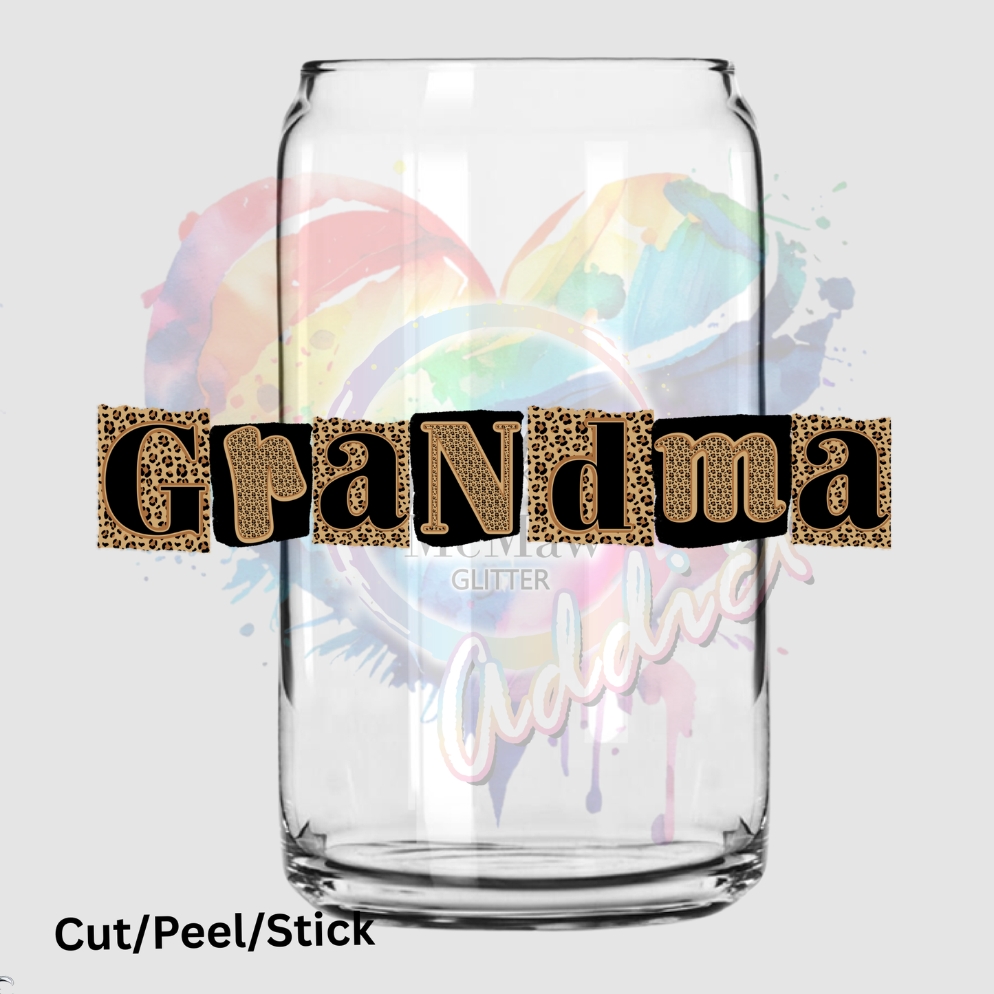 grandma UV DTF Decal (printed in width)